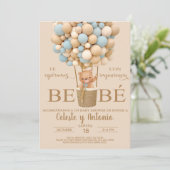 Wir können früh warten Baby Dusche einladen Spanis Einladung (Stehend Vorderseite)