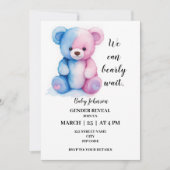 Wir können früh warten, bis die Gender-Enthüllung Einladung (Vorderseite)