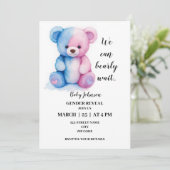 Wir können früh warten, bis die Gender-Enthüllung Einladung (Stehend Vorderseite)
