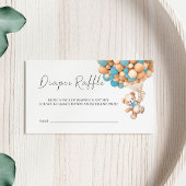 Wir können früh warten Teddy Balloon Raffle Ticket Begleitkarte