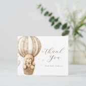 Wir können früh warten Teddy Bären Danke Notiz Kar (Stehend Vorderseite)