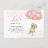 Wir können früh warten Teddy Bear GIrl bringen ein Begleitkarte (Vorderseite)