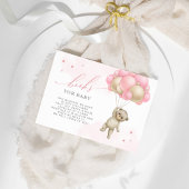 Wir können früh warten Teddy Bear GIrl bringen ein Begleitkarte