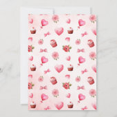 Wir können frühes Abwarten Baby Dusche florale Ted Einladung (Rückseite)