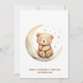 Wir können frühes Abwarten Baby Dusche Teddy Bären Einladung (Rückseite)