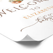 Wir können frühes Abwarten Baby Dusche Willkommen Poster (Ecke)