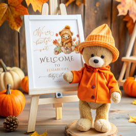 Wir können frühes Abwarten Baby Dusche Willkommen Poster