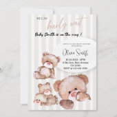 Wir können frühes Abwarten Kinderdusche - Niedlich Einladung (Vorderseite)