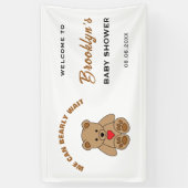 Wir können frühes Warten Baby Dusche Teddy Bären W Banner (Vertikal)
