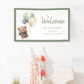 Wir können frühes Warten Teddy Bear Balloon Baby D Banner (Insitu)