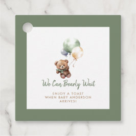 Wir können frühes Warten Teddy Bear Balloon Baby D Geschenkanhänger