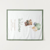 Wir können frühes Warten Teddy Bear Balloon Baby D Wandteppich (Vorderseite (Horizontal))