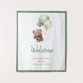 Wir können frühes Warten Teddy Bear Balloon Baby D Wandteppich