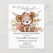 Wir können frühzeitig abwarten Baby Duschbär Boho (Vorderseite)