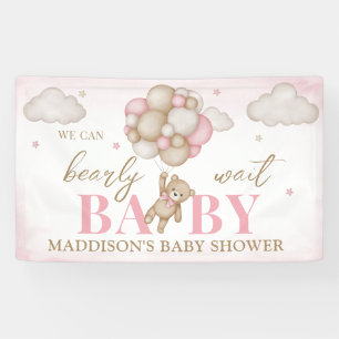 Wir können frühzeitig abwarten Baby Dusche Banner
