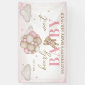 Wir können frühzeitig abwarten Baby Dusche Banner (Vertikal)