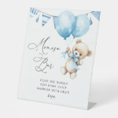 Wir können frühzeitig abwarten Baby-Dusche-Bar Sockelschild (Vorderseite)