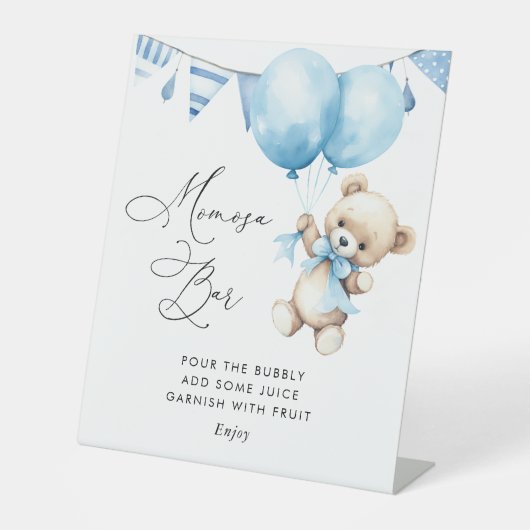 Wir können frühzeitig abwarten Baby-Dusche-Bar Sockelschild (Vorderseite)