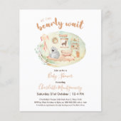 Wir können frühzeitig abwarten Baby Dusche Budget  (Vorderseite)