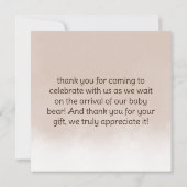 Wir können frühzeitig abwarten Baby-Dusche Danke (Rückseite)