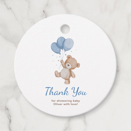 Wir können frühzeitig abwarten Baby-Dusche Danke Geschenkanhänger (Vorderseite)