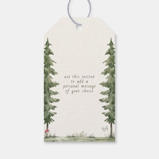 Wir können frühzeitig abwarten Baby-Dusche danke I Geschenkanhänger (Rückseite)