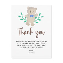 Wir können frühzeitig abwarten Baby-Dusche Danke