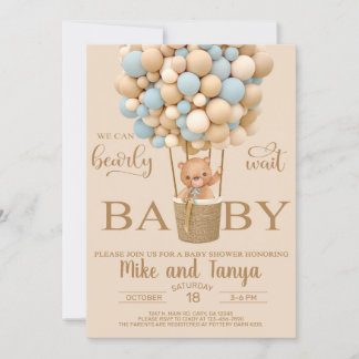 Wir können frühzeitig abwarten Baby Dusche einlade Einladung