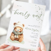 Wir können frühzeitig abwarten Baby Dusche einlade Einladung