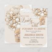 Wir können frühzeitig abwarten Baby Dusche Einladu Einladung (Vorne/Hinten)