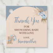 Wir können frühzeitig abwarten Baby Dusche Fevor T Geschenkanhänger (Vorderseite)