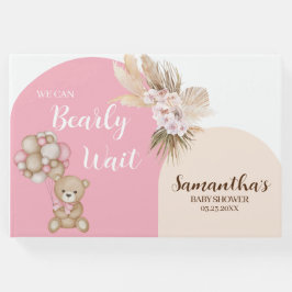 Wir können frühzeitig abwarten Baby Dusche Gästebu Gästebuch