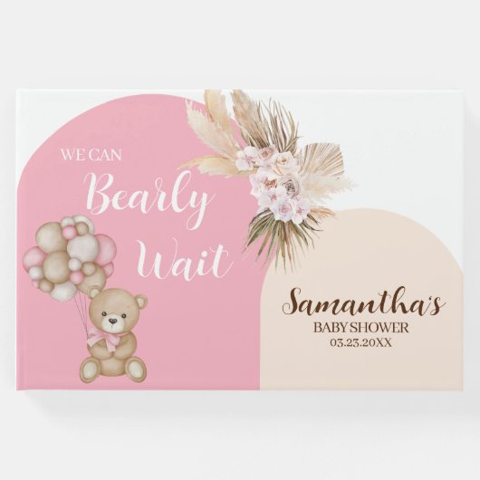 Wir können frühzeitig abwarten Baby Dusche Gästebu Gästebuch (Vorderseite)