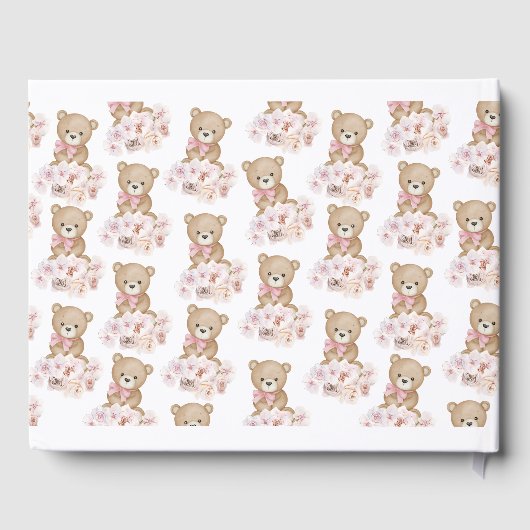 Wir können frühzeitig abwarten Baby Dusche Gästebu Gästebuch (Rückseite)