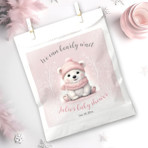 Wir können frühzeitig abwarten Baby Dusche Gefalle Geschenktütchen