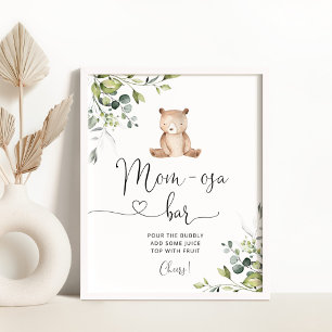 Wir können frühzeitig abwarten Baby Dusche Mama-Os Poster