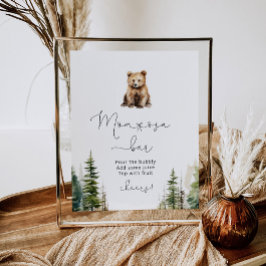 Wir können frühzeitig abwarten Baby Dusche Mama-Os Poster