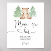 Wir können frühzeitig abwarten Baby Dusche Mama-Os Poster (Vorne)