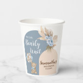 Wir können frühzeitig abwarten Baby Dusche Papiert Pappbecher (Rückseite)