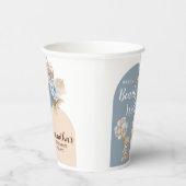 Wir können frühzeitig abwarten Baby Dusche Papiert Pappbecher (Rechts)