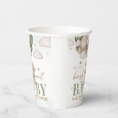 Wir können frühzeitig abwarten Baby Dusche Papiert Pappbecher (Rechts)