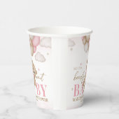 Wir können frühzeitig abwarten Baby Dusche Papiert Pappbecher (Rechts)