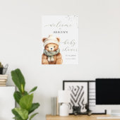 Wir können frühzeitig abwarten Baby Dusche Willkom Poster (Heimbüro)
