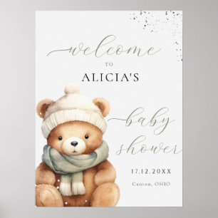 Wir können frühzeitig abwarten Baby Dusche Willkom Poster