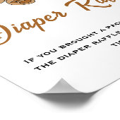 Wir können frühzeitig abwarten Baby Dusche Windeln Poster (Ecke)