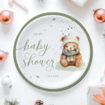 Wir können frühzeitig abwarten Baby-Duschmaschine  Pappteller<br><div class="desc">Auf dieser Papiertafel befindet sich ein niedlicher Teddybär mit neutraler Farbpalette: Salbei,  Elfenbein,  Beige. Wenn Ihnen dieses Design-Karo aus unserer Kollektion von Babyduschen.</div>