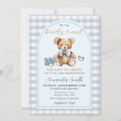 Wir können frühzeitig abwarten Baby Shows Baby Dus Einladung (Vorderseite)