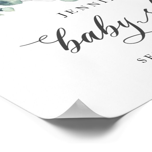 Wir können frühzeitig abwarten Babydusche Begrüßun Poster (Ecke)