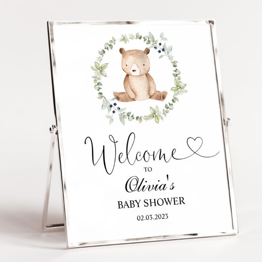 Wir können frühzeitig abwarten Babydusche Begrüßun Poster