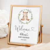 Wir können frühzeitig abwarten Babydusche Begrüßun Poster